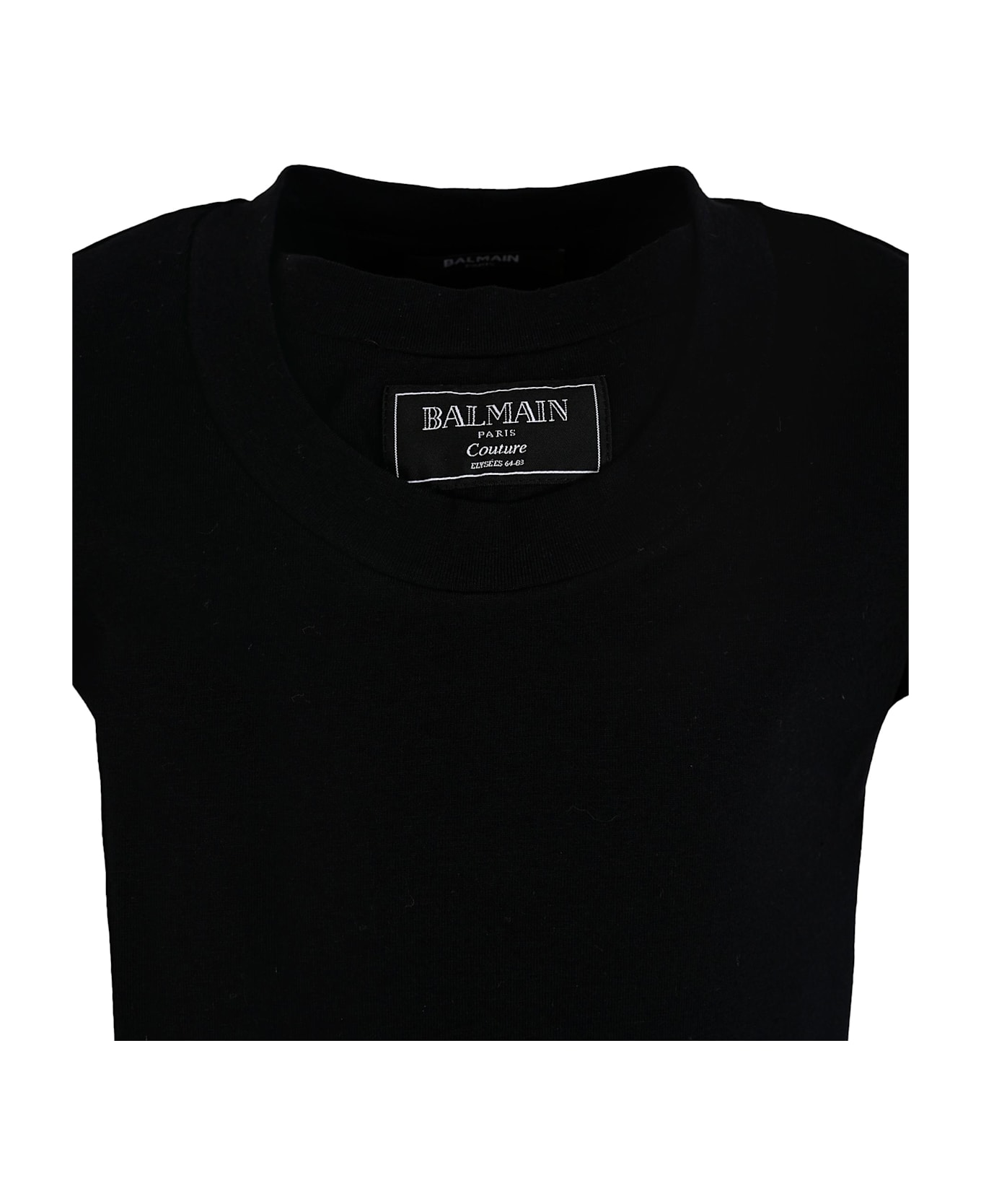 Balmain Black T-shirt For Girl With Logo - Black