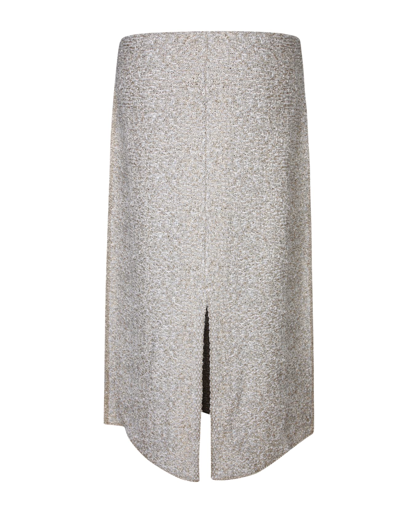 Fabiana Filippi Golden Tweed Effect Knit Skirt By Fabiana Filippi - Metallic スカート