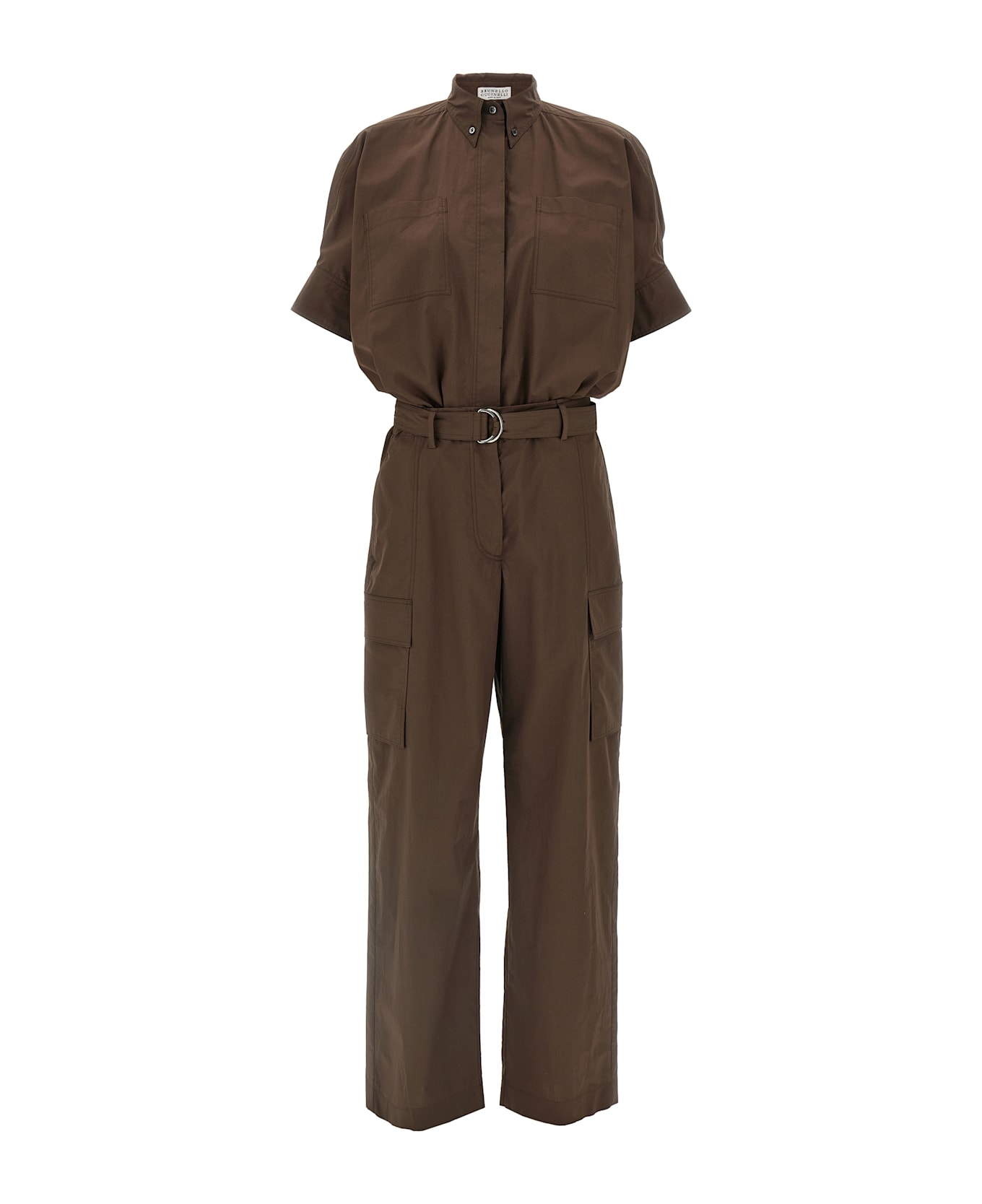 Brunello Cucinelli 
monile
 Sleeve Suit - Brown