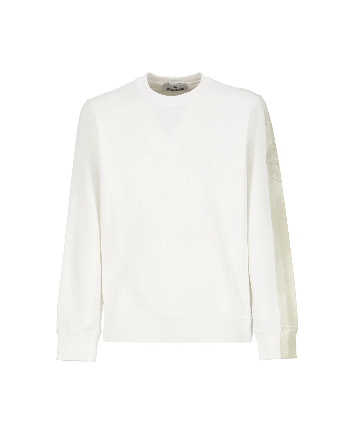 Stone Island Cotton Sweatshirt - White フリース