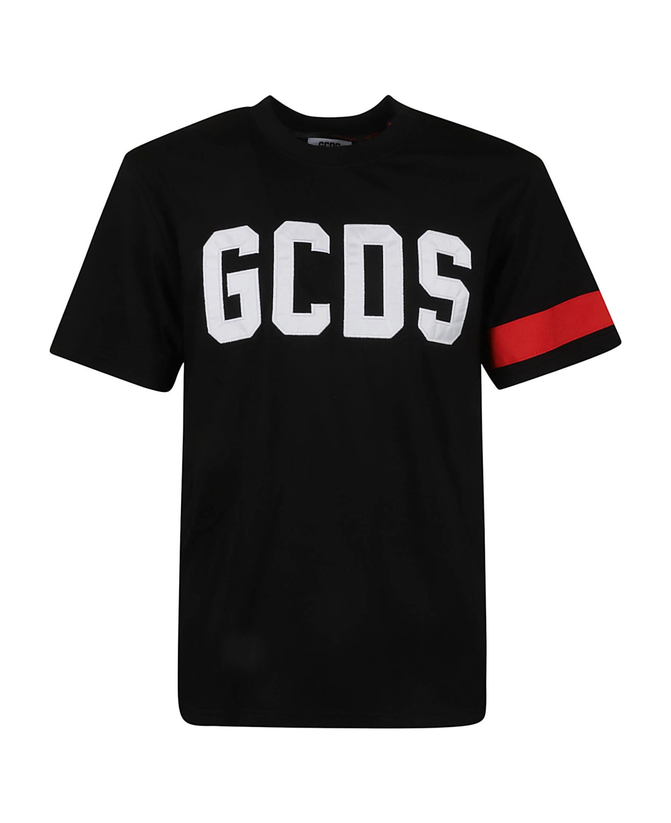 GCDS Tape Logo Regular T-shirt - Black