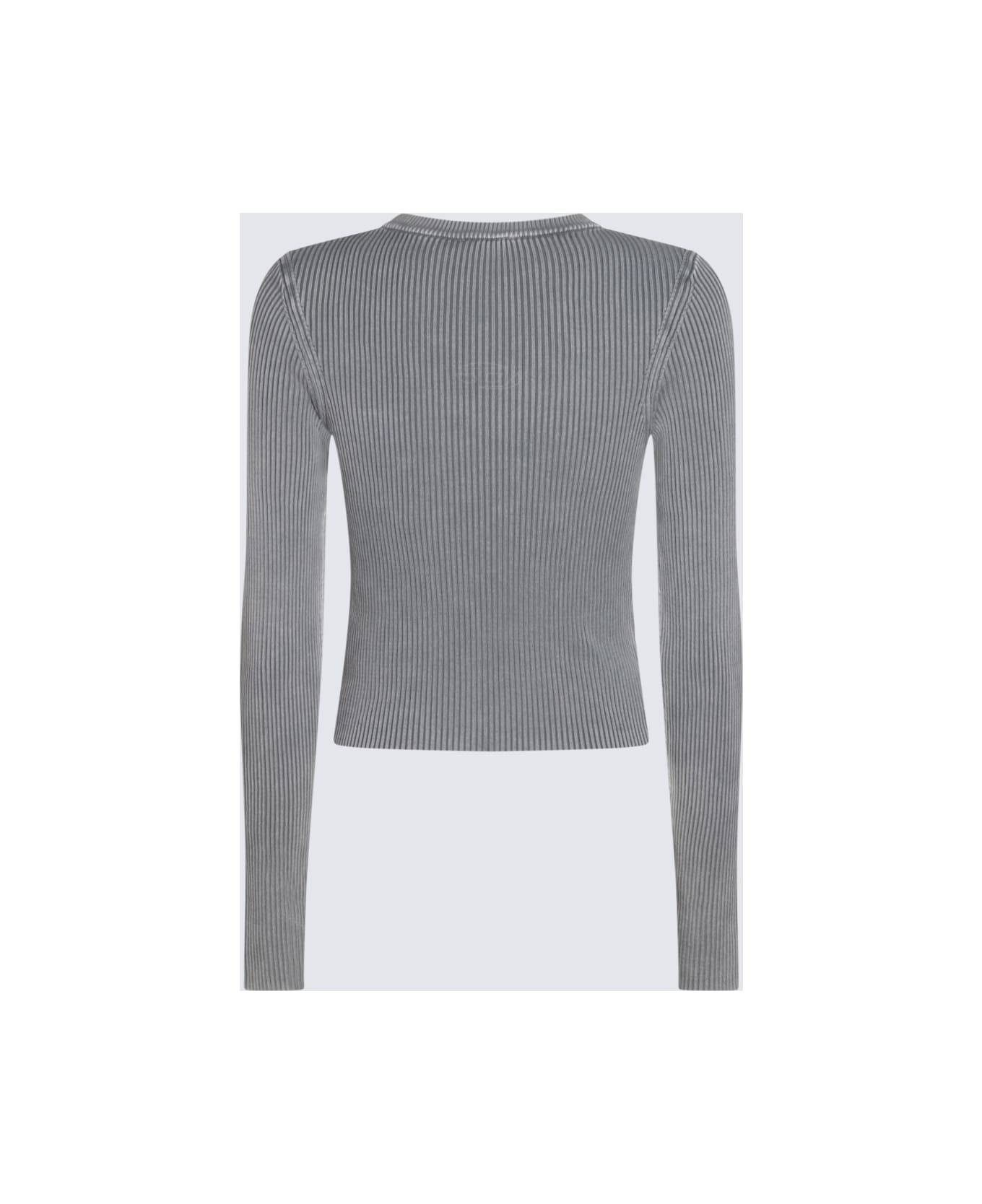 Diesel Light Grey Cotton Knitwear - Grey