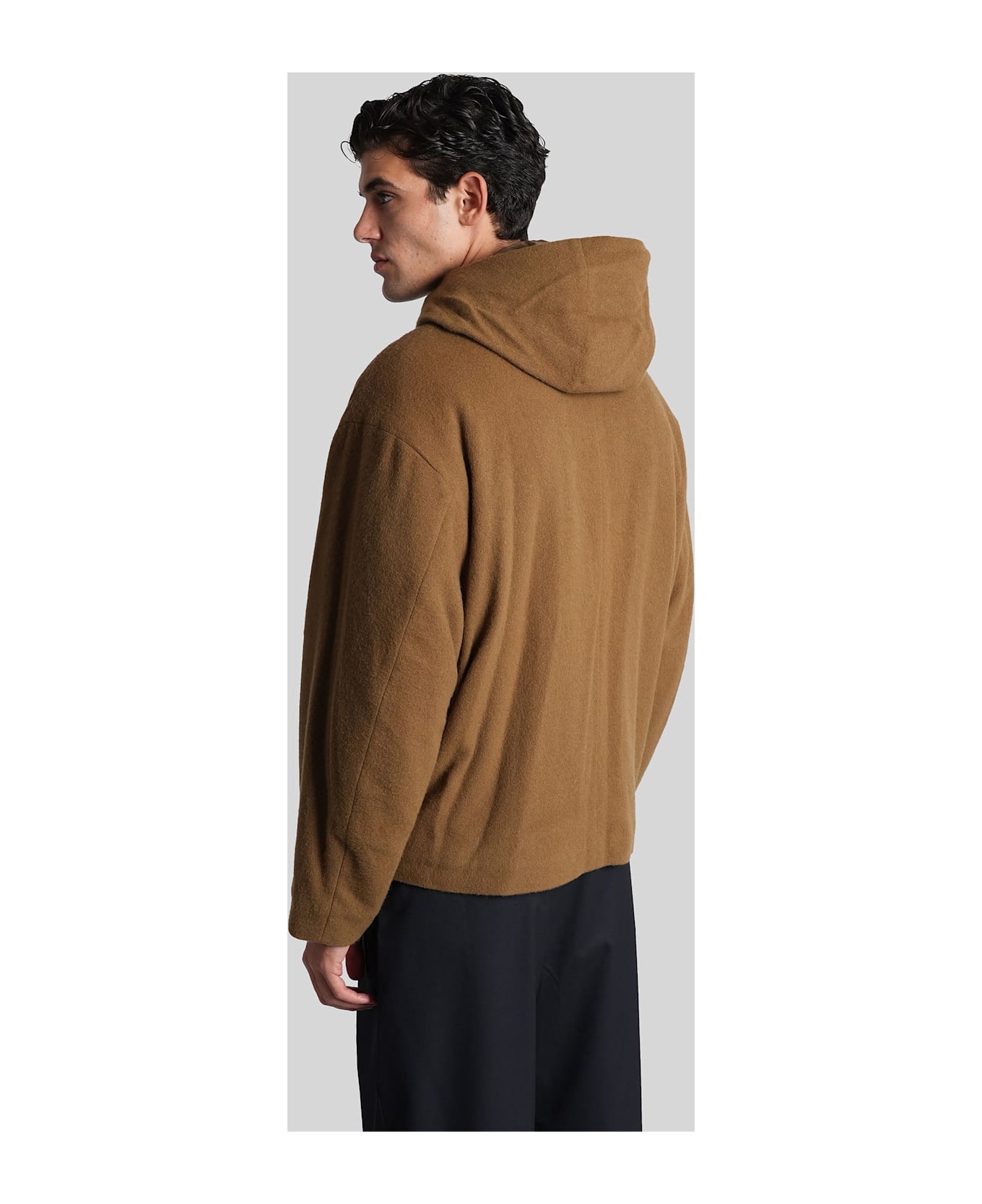 Attachment Casual Jacket In Camel Wool - Camel