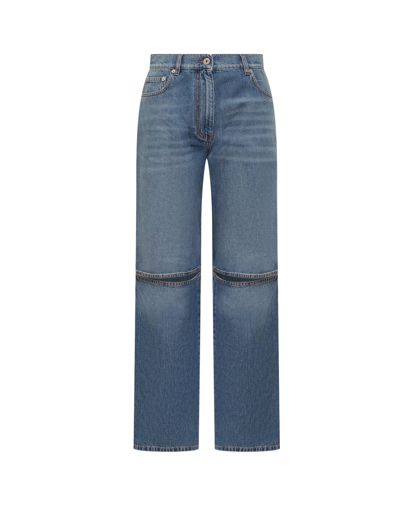 J.W. Anderson Cut-out Knee Bootcut Jeans - BLUE デニム