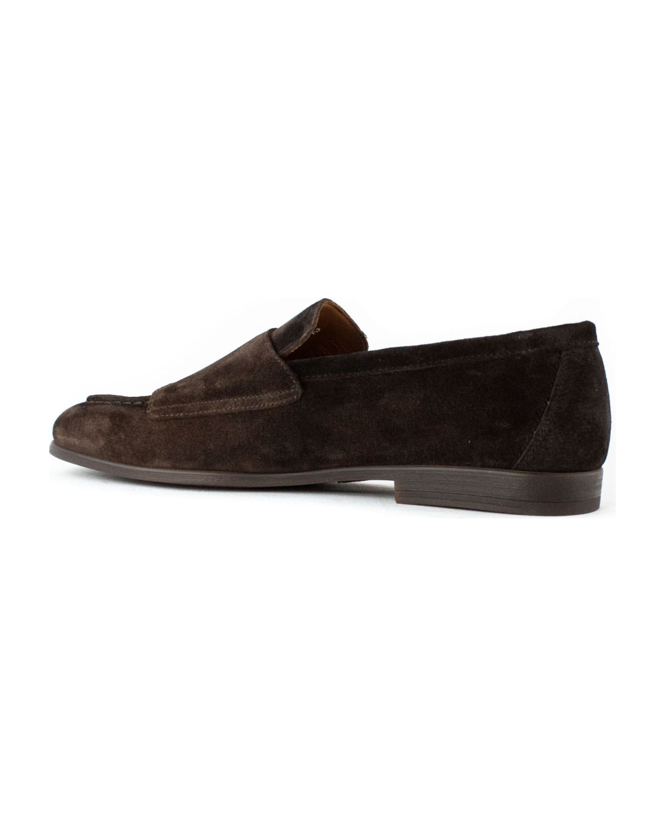 Doucal's Brown Suede Leather Loafer - Brown ローファー＆デッキシューズ