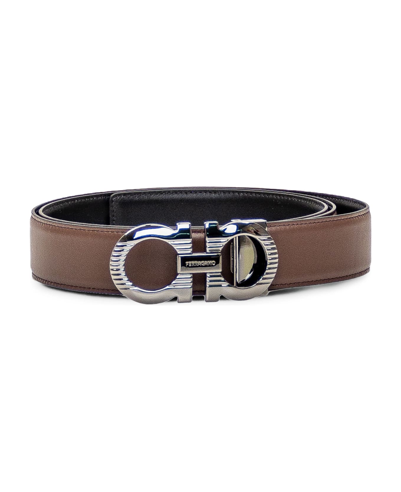 Ferragamo Reversible Gancini Belt - Brown
