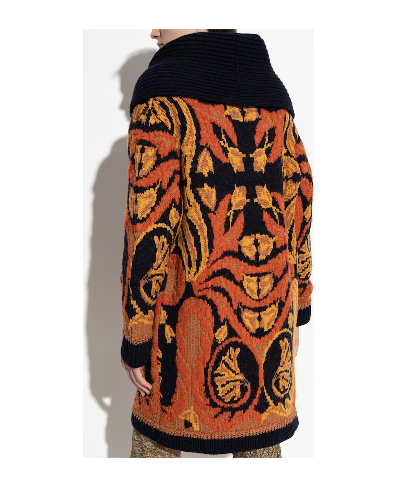 Etro Patterned Loose-fit Cardigan - ORANGE
