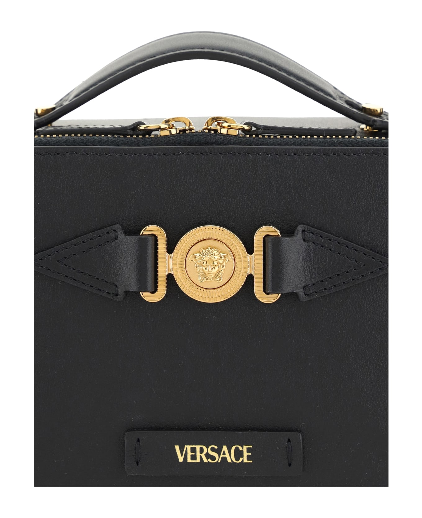 Versace Medusa Shoulder Bag - Black/versace Gold