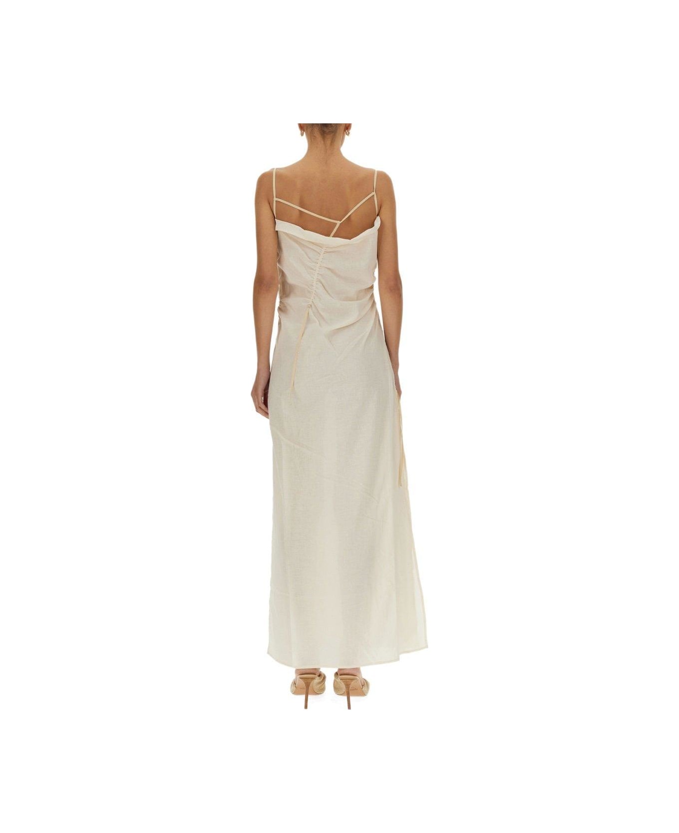 Jacquemus Gathered Long Lingerie Dress - IVORY ワンピース＆ドレス