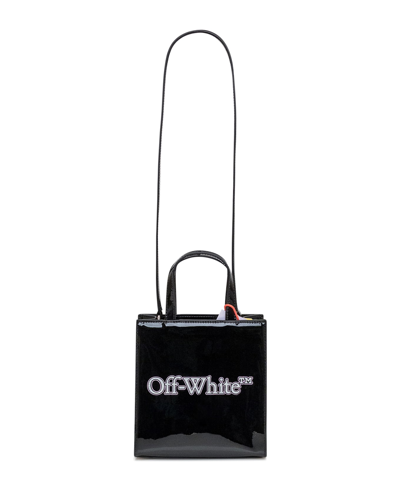 Off-White Mini Bookish Bag - BLACK GLITTERED