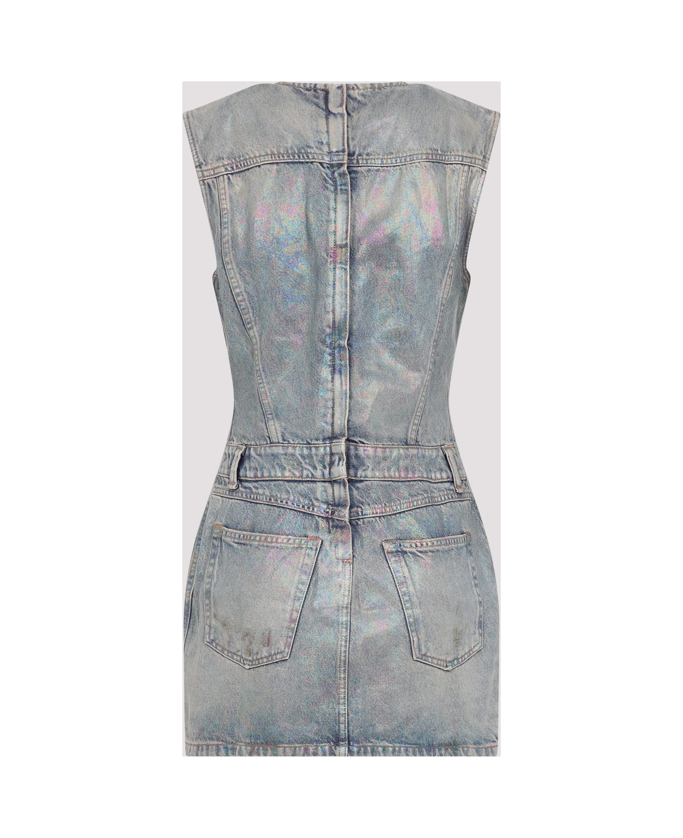 Acne Studios Mini Dress Denim - Auz Mid Blue