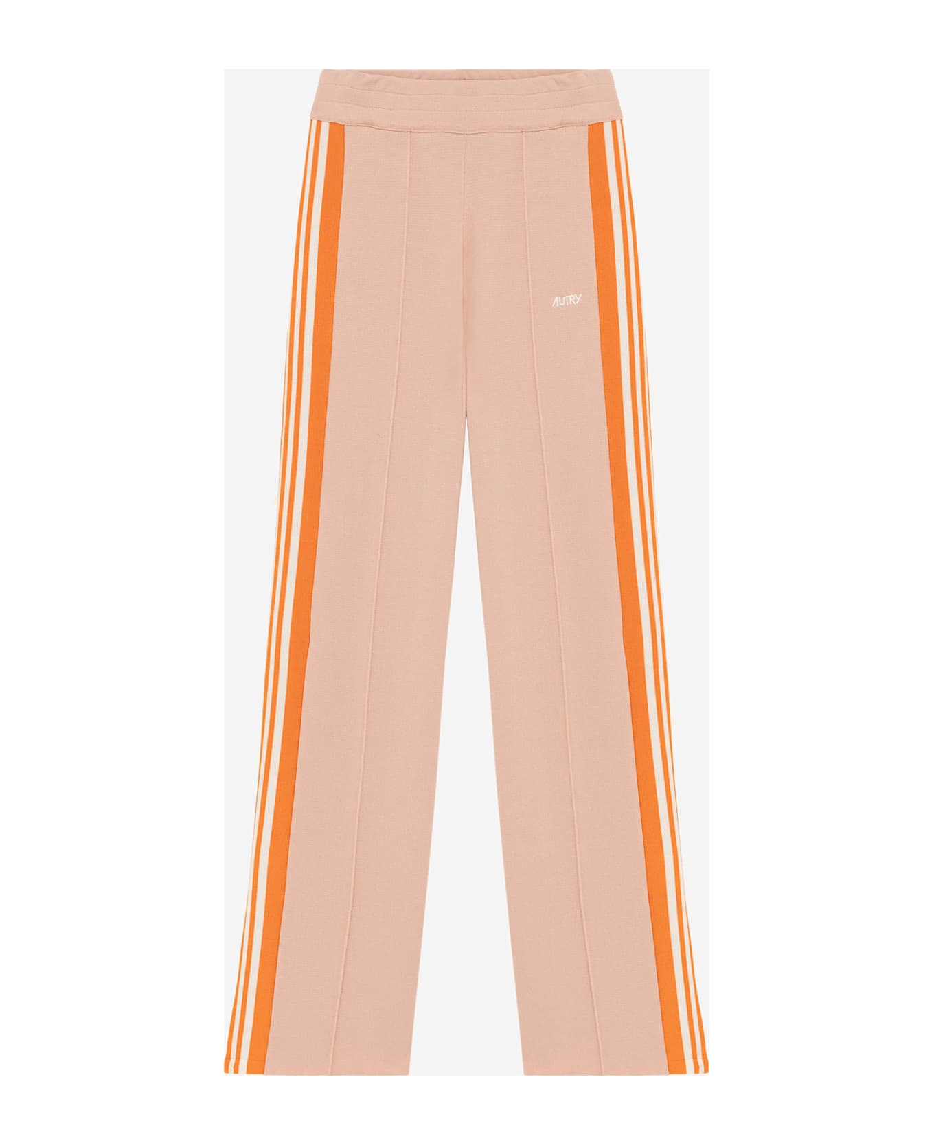 Autry Viscose Blend Trousers With Logo - Pink