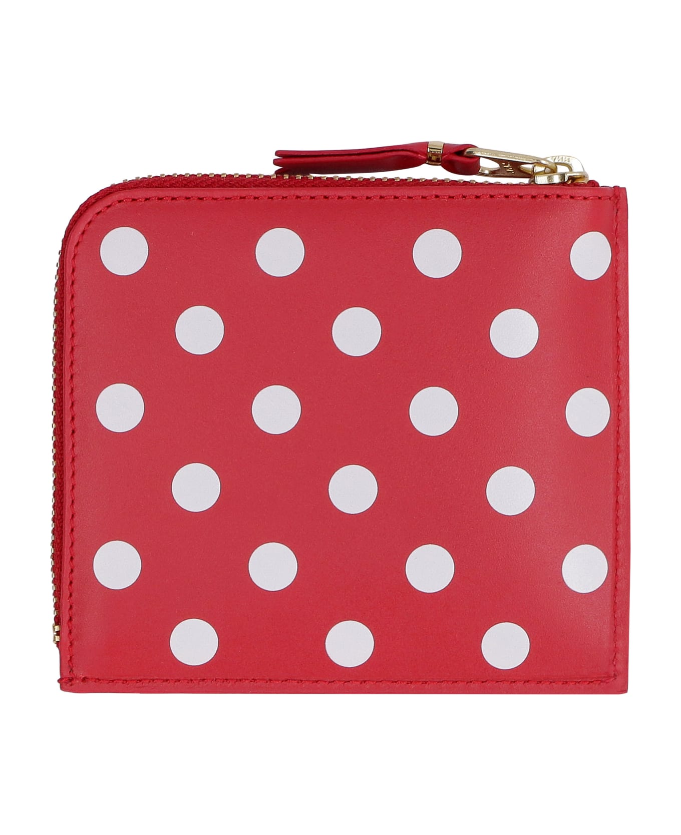 Comme des Garçons Wallet Leather Zipped Coin Purse - Red Red