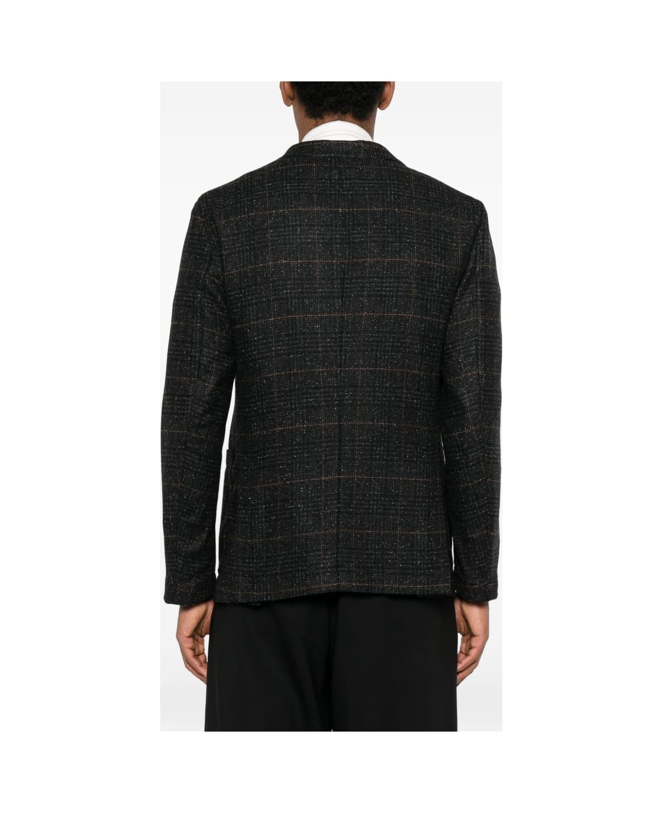 Boglioli Double-breasted Checked Jacket - Grey
