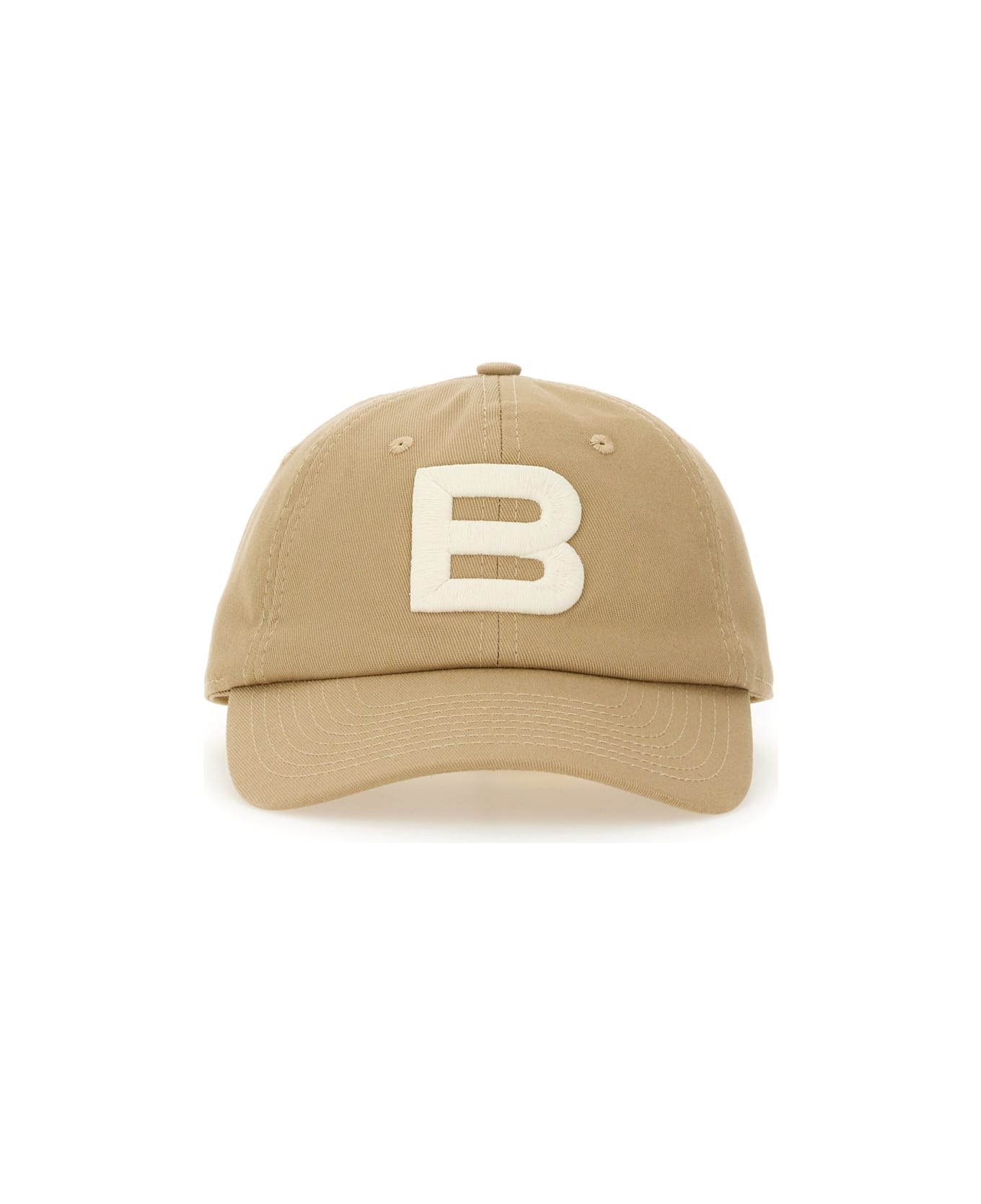Bally Baseball Hat With Logo - BEIGE