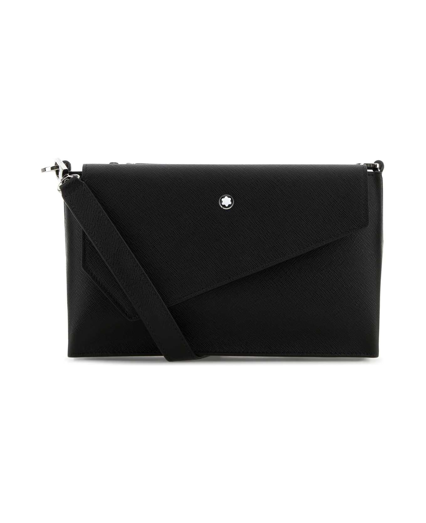 Montblanc Black Leather Crossbody Bag - 000