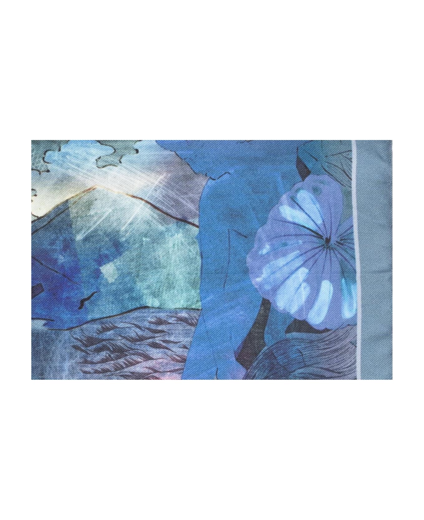 Paul Smith Silk Pocket Square - Clear Blue ネクタイ