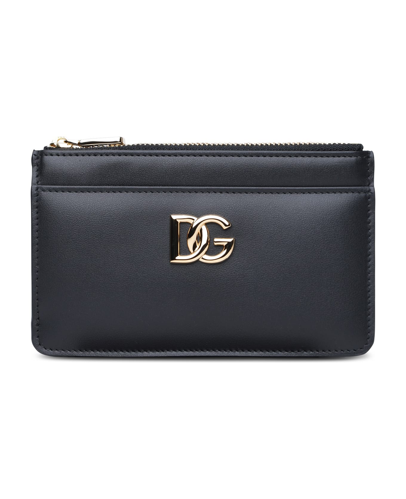 Dolce & Gabbana Black Leather Cardholder - Black