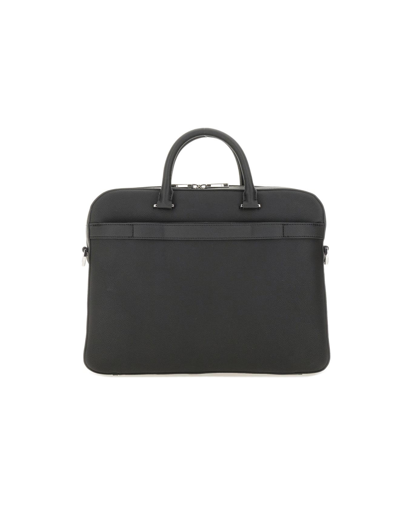 Hugo Boss Document Bag With Logo - BLACK