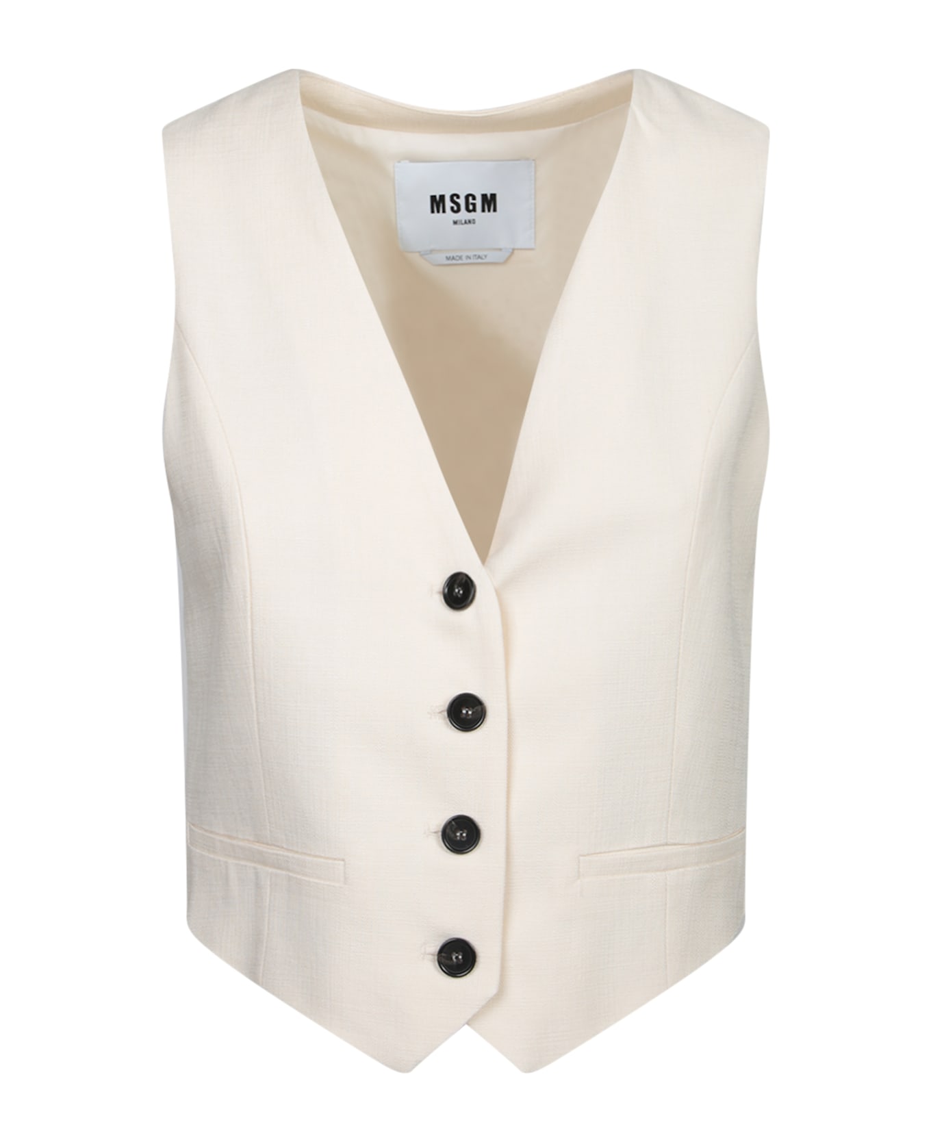 MSGM White Vest - White