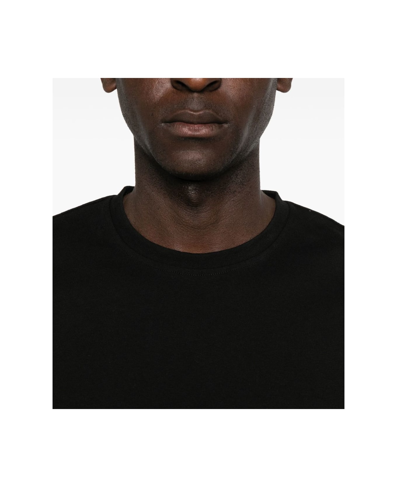 Saint Laurent Black Crew Neck Short Sleeves Cotton T-shirt - Black