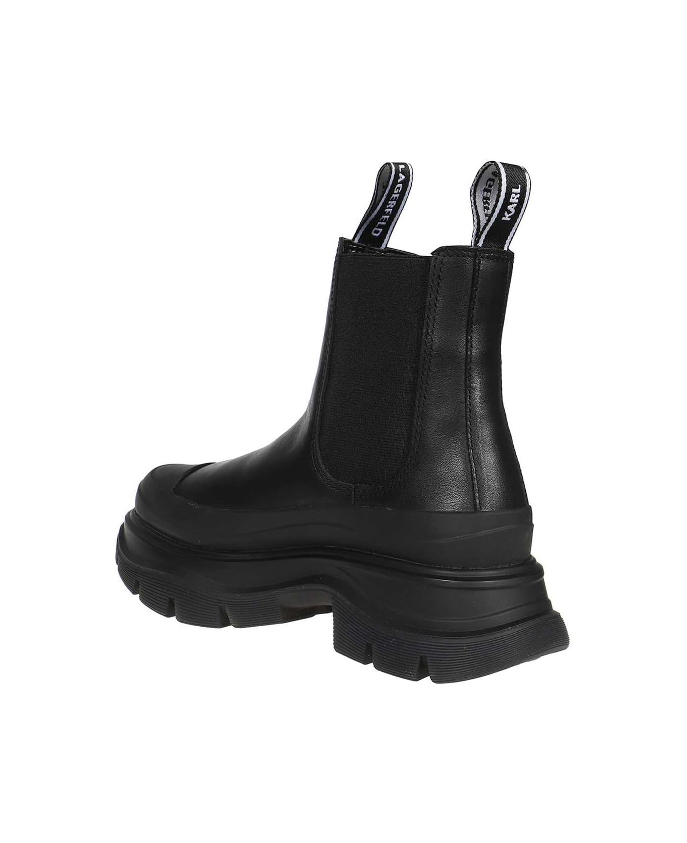 Karl Lagerfeld Leather Ankle Boots - black