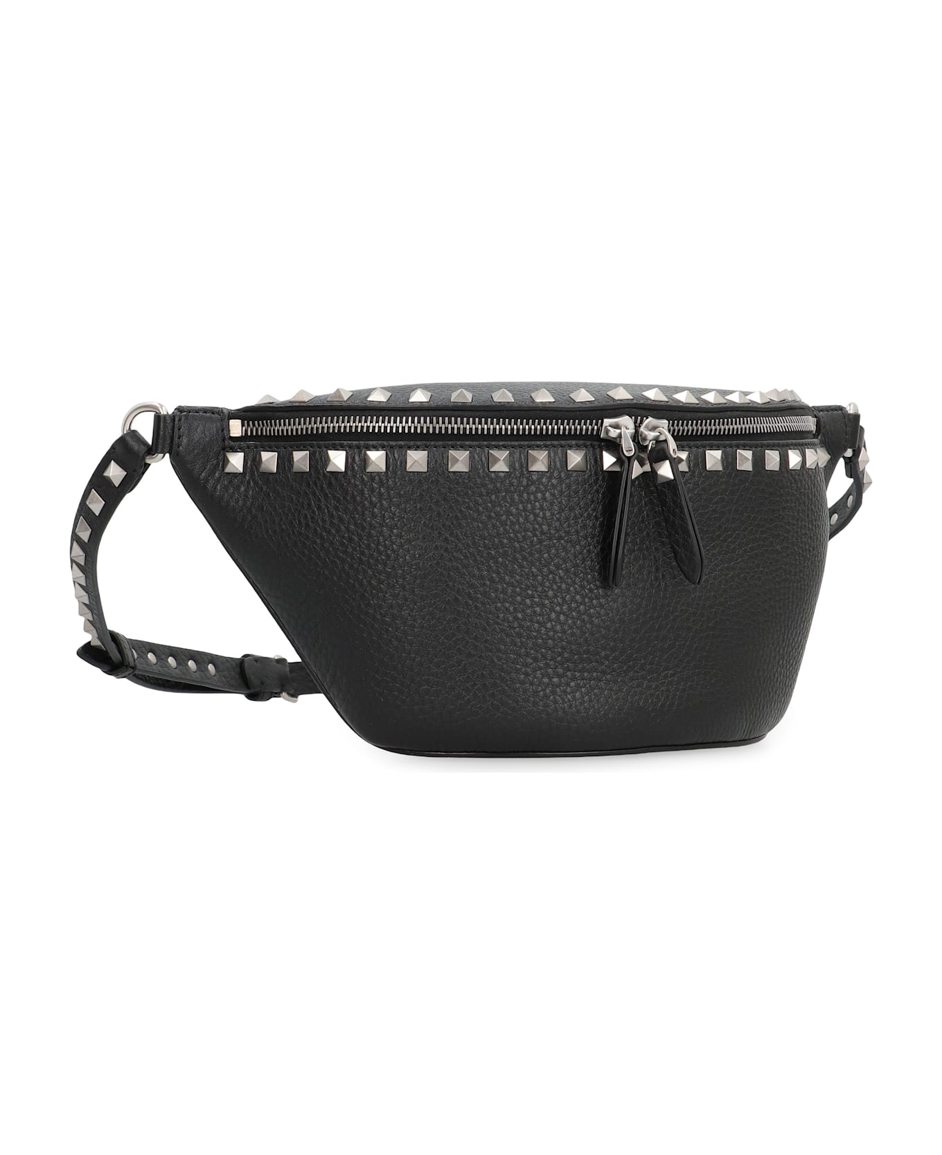 Valentino Garavani Rockstud Leather Belt Bag - black