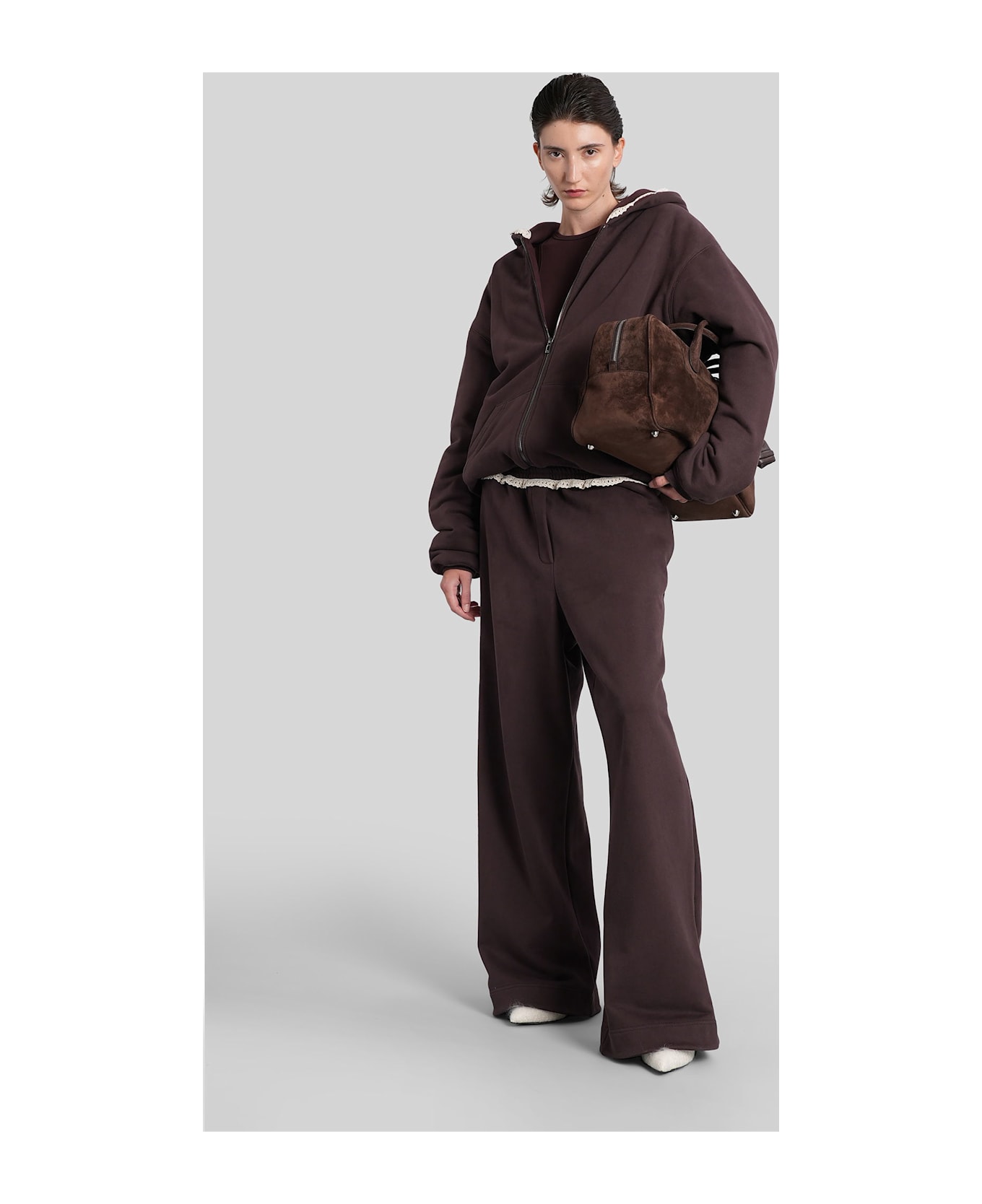 Magda Butrym Hoodie 02 Casual Jacket In Brown Cotton - brown