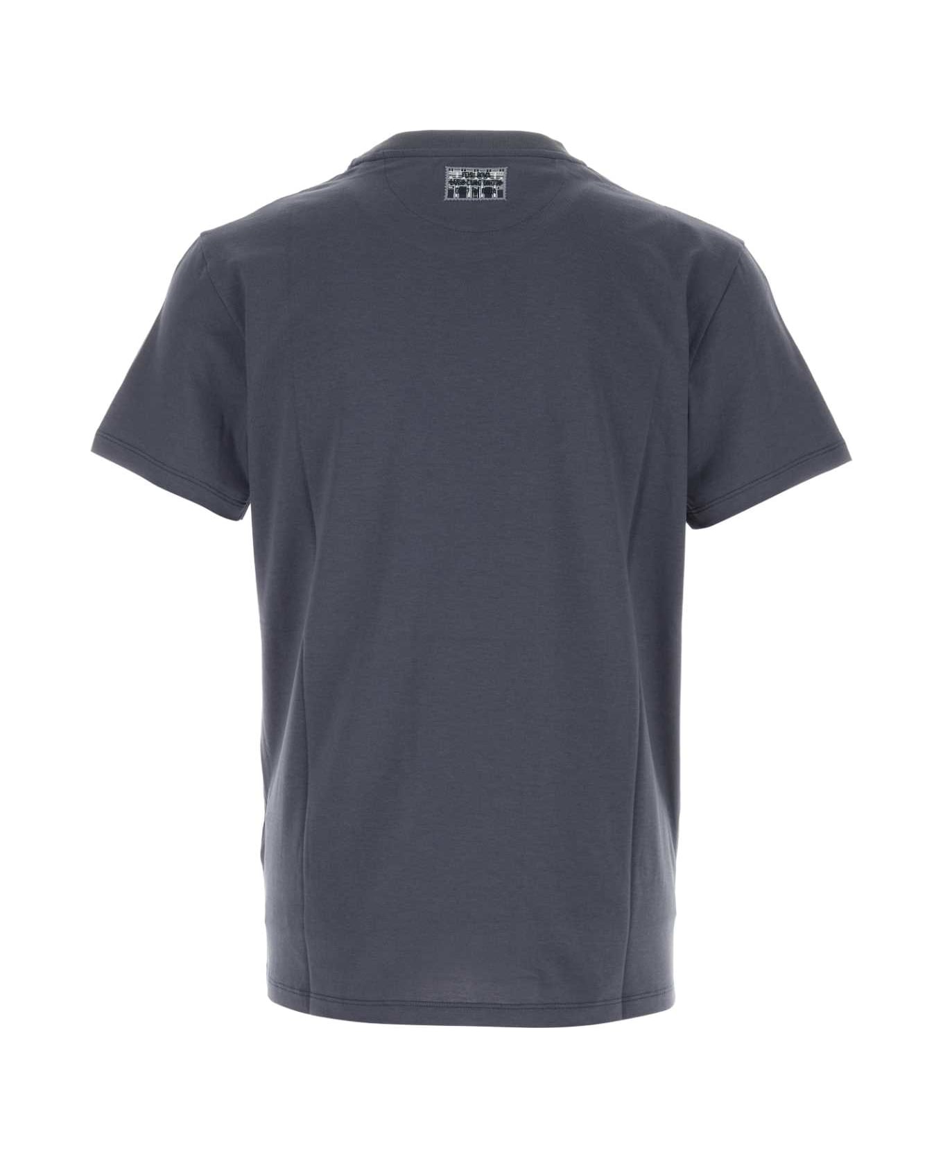 Fendi Air Force Blue Cotton T-shirt - BLU DARK