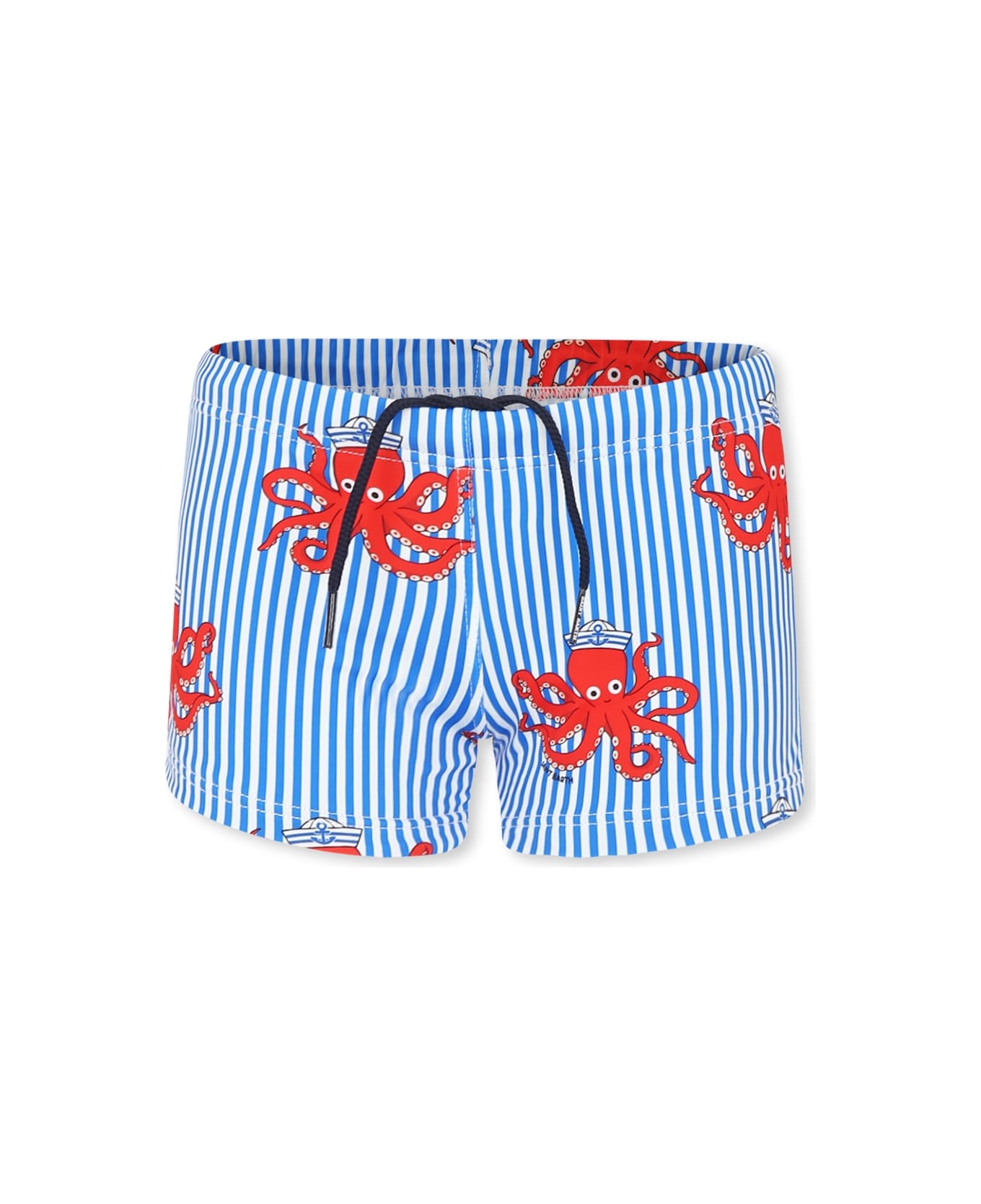 MC2 Saint Barth Light Blue Swim Short For Boy With Octopus - Light Blue