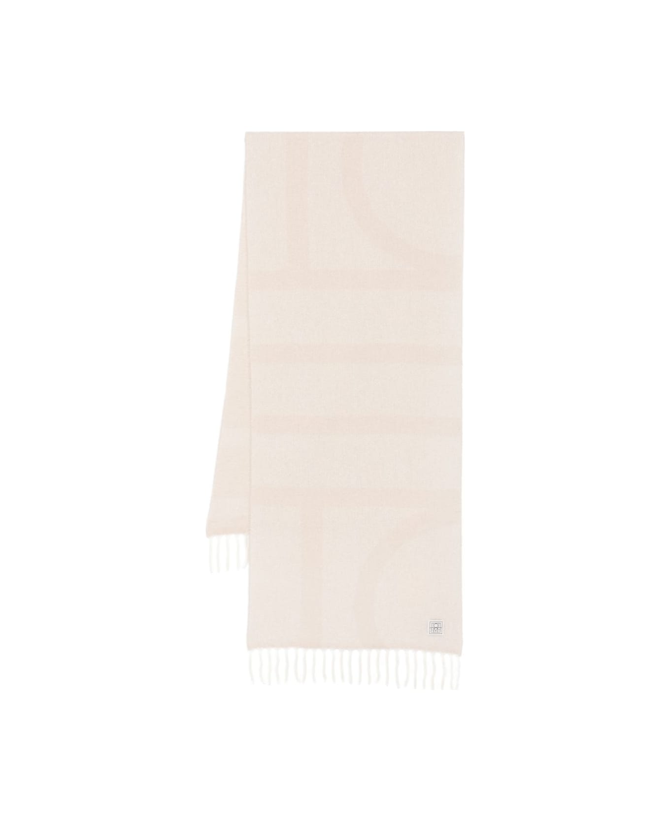 Totême Monogram Wool Scarf - Beige スカーフ＆ストール