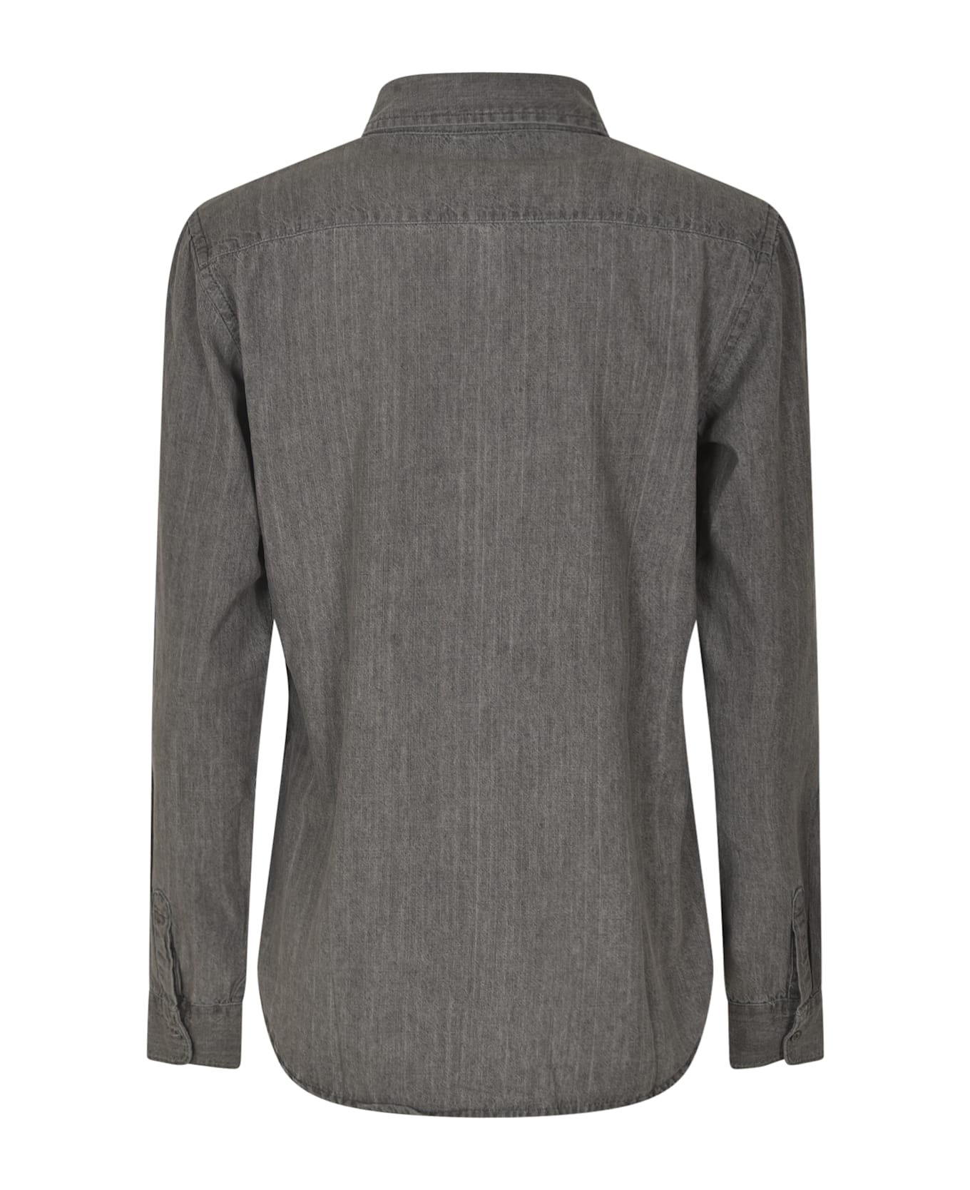 Aspesi Round Hem Regular Formal Shirt - Gray