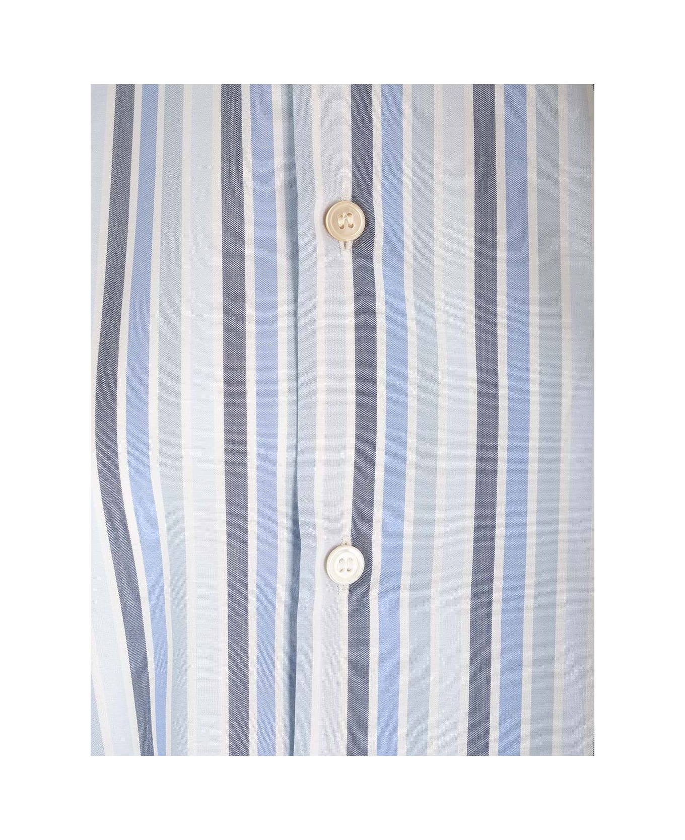 Marni Striped Cotton Shirt - Light blue