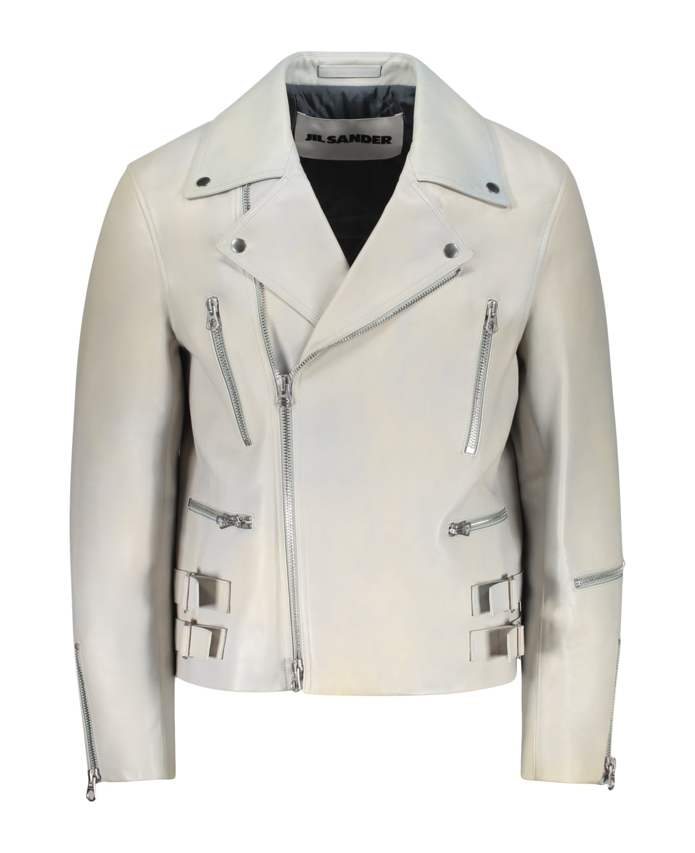 Jil Sander Eldorado Leather Jacket - turtledove