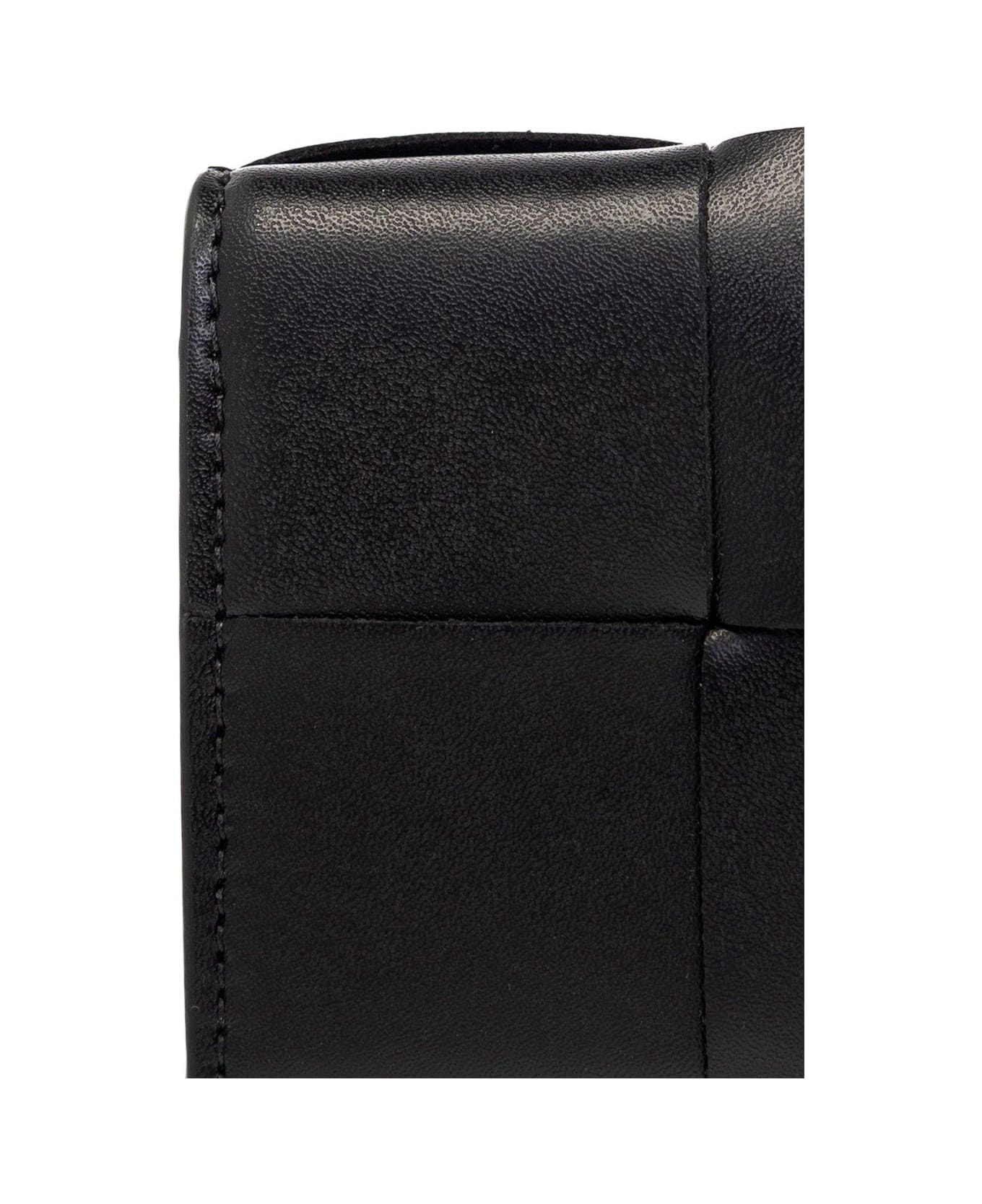 Bottega Veneta Flap Card Case - BLACK
