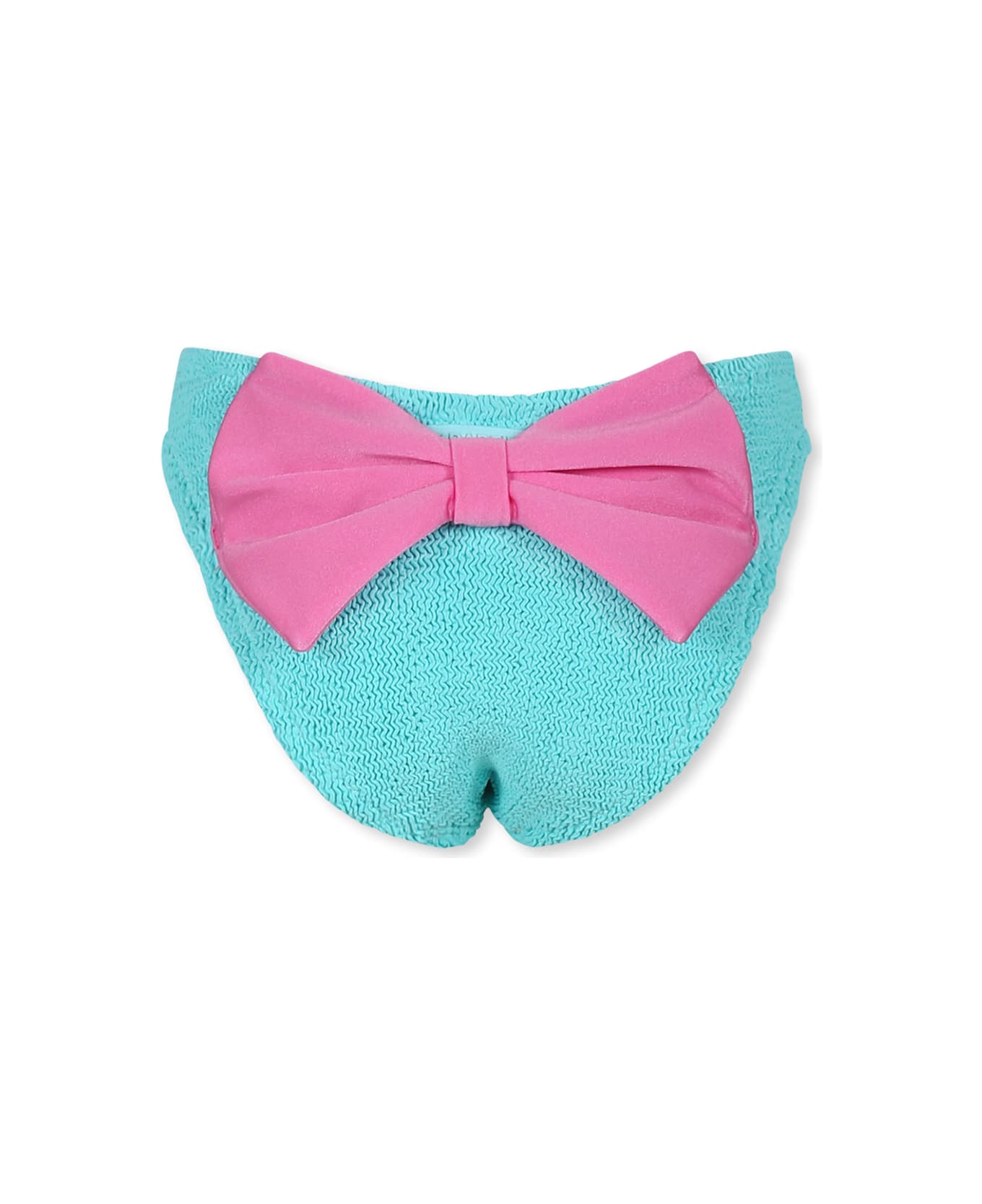 MC2 Saint Barth Green Swim Briefs For Girl With Bow - Green
