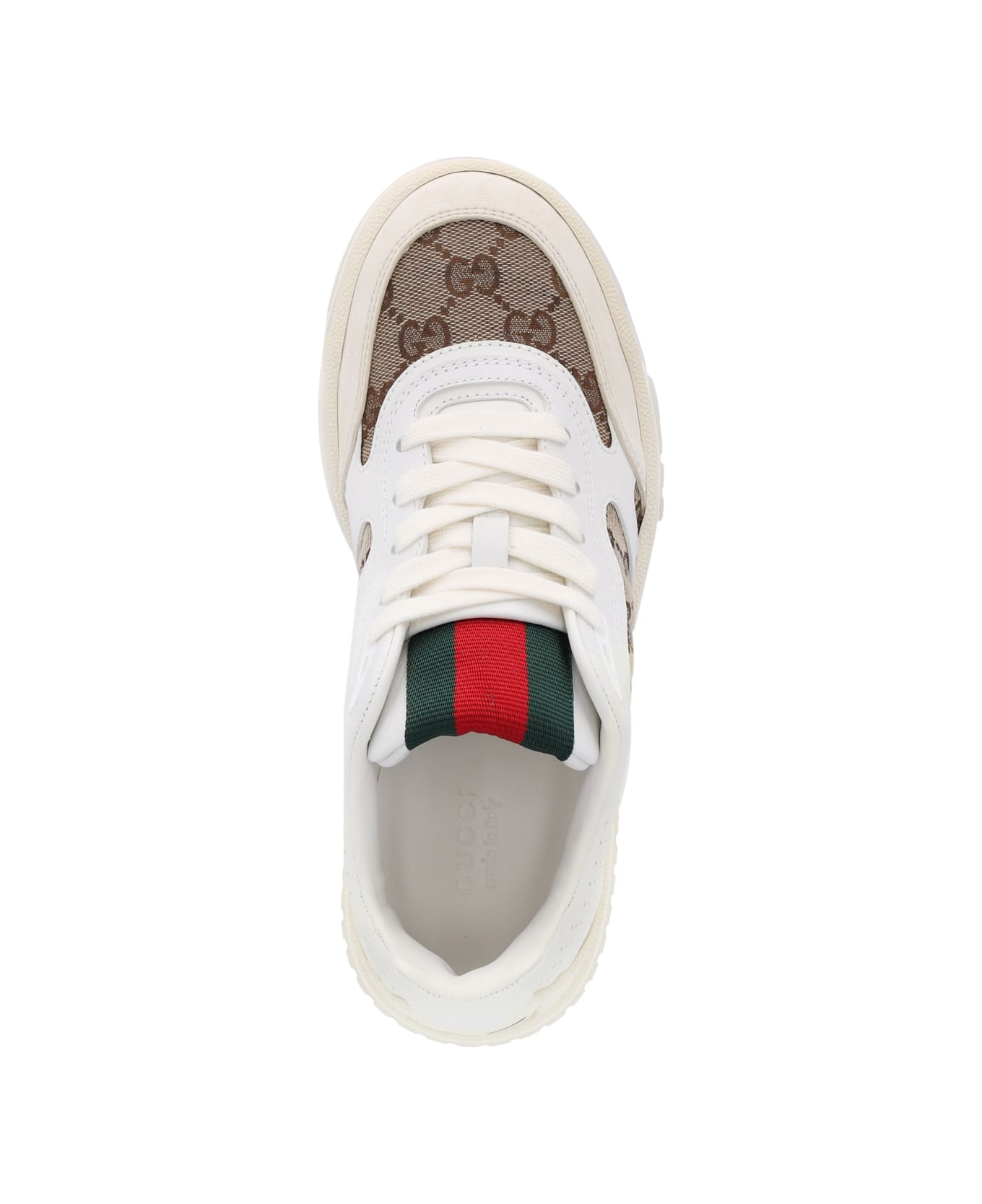 Gucci 're-web' Sneakers - IVORY/BEIGE EBONY