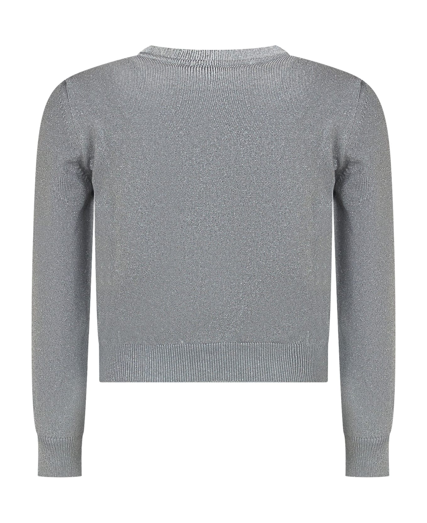 Versace Sweater With Logo - SILVER