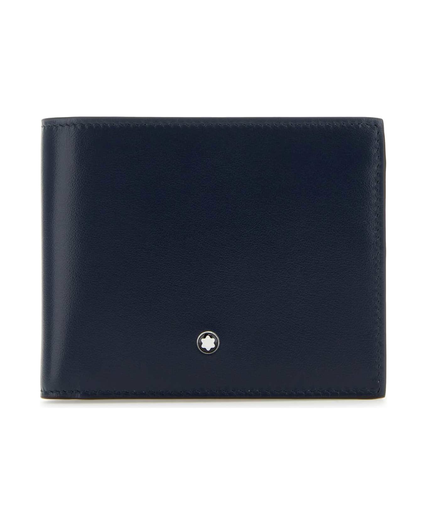 Montblanc Blue Leather Wallet - INKBLUE