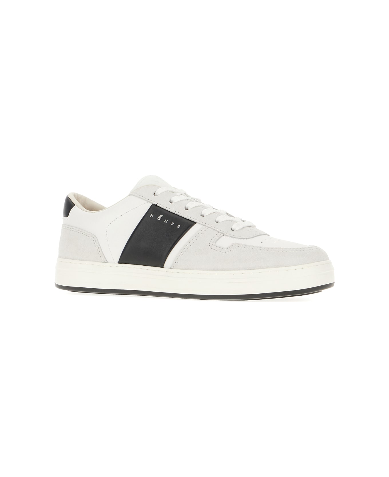 Hogan Multicolor Suede And Leather H668 Sneakers - BIANCOGRIGIO