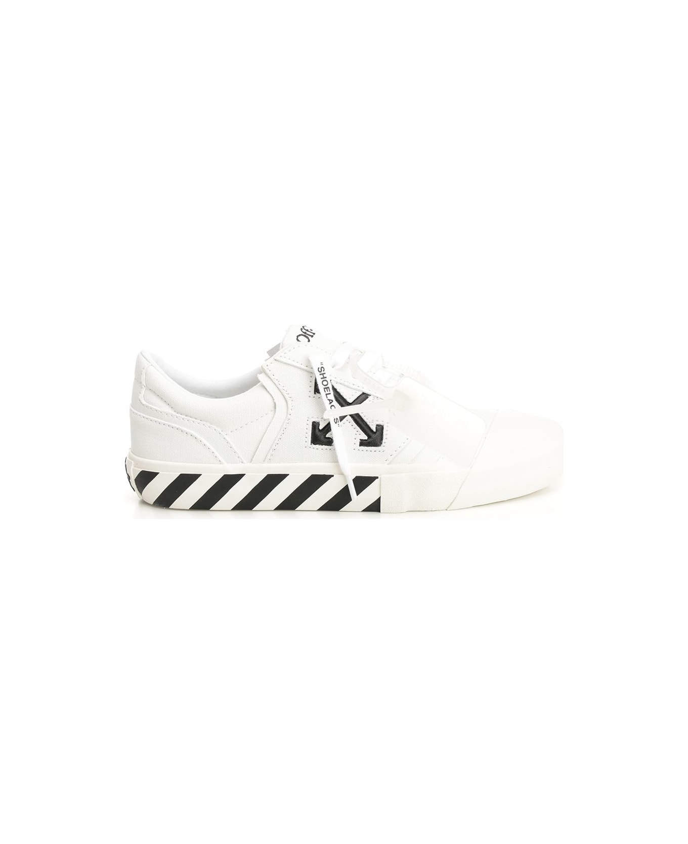 Off-White Sneakers With Laces And Logo - WHITE/BLACK