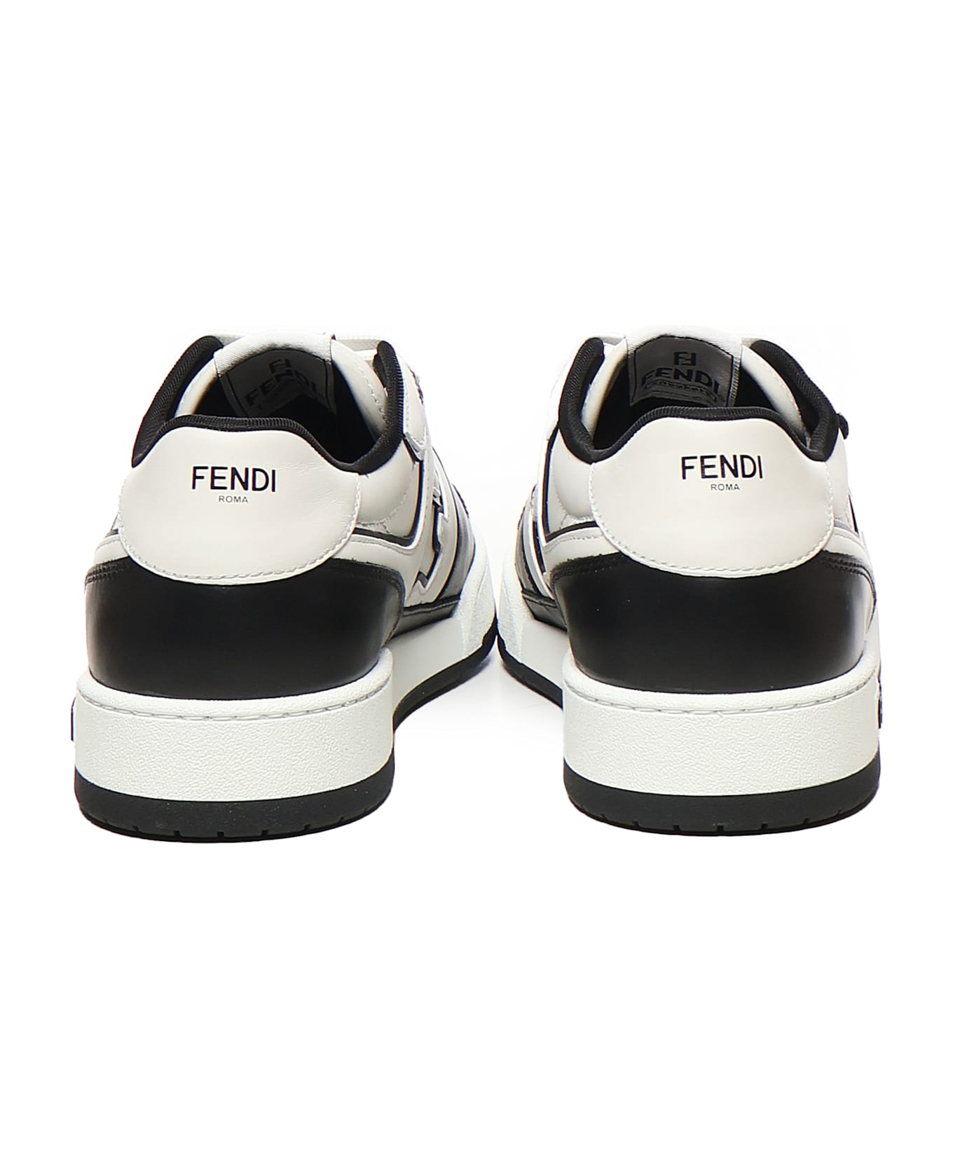 Fendi Match Sneaker - WHITE, black