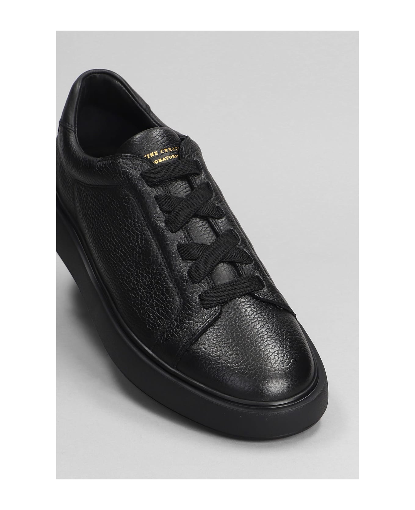 Officine Creative Slouch 001 Sneakers In Black Leather - black