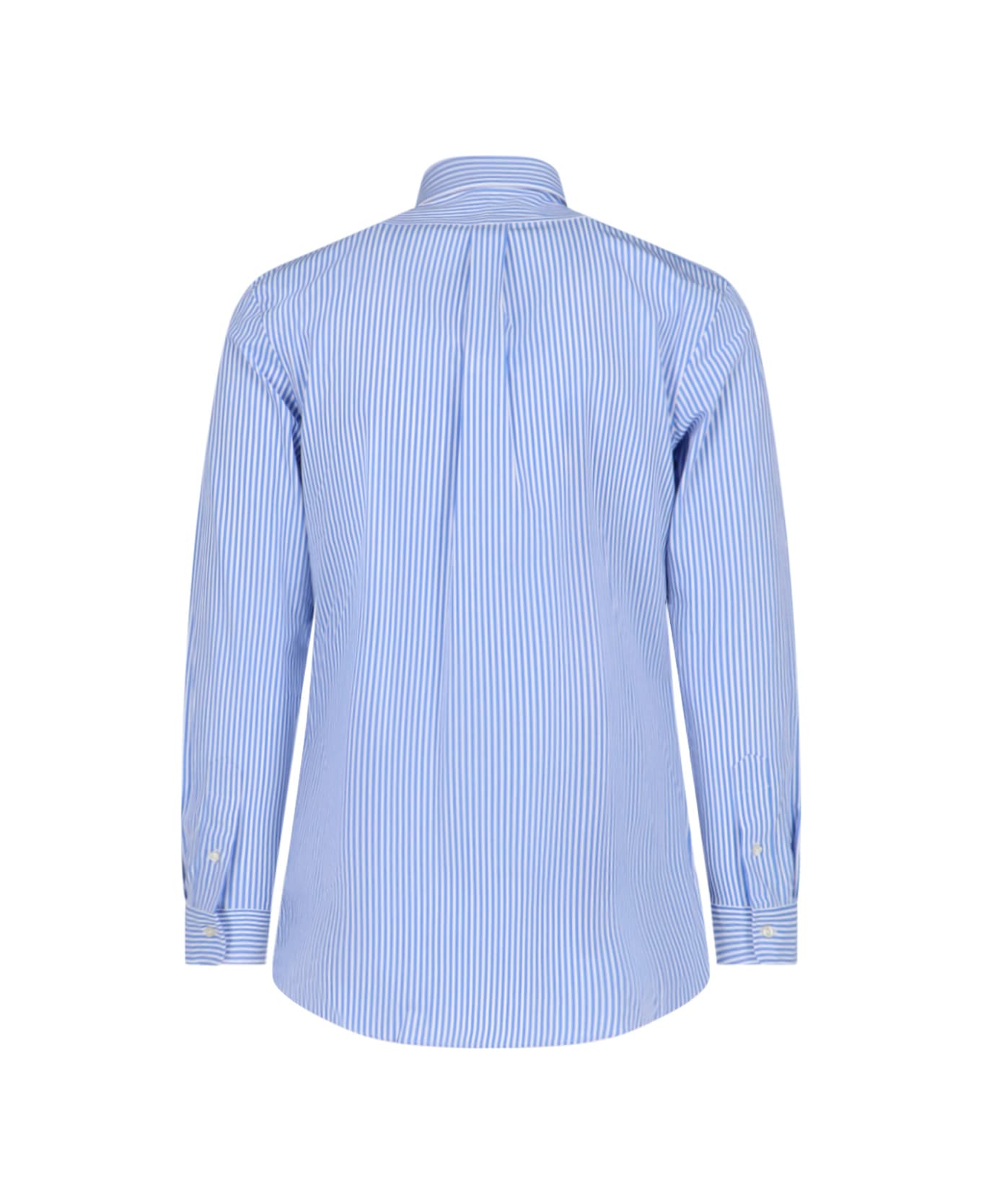 Polo Ralph Lauren Logo Striped Shirt - Light Blue
