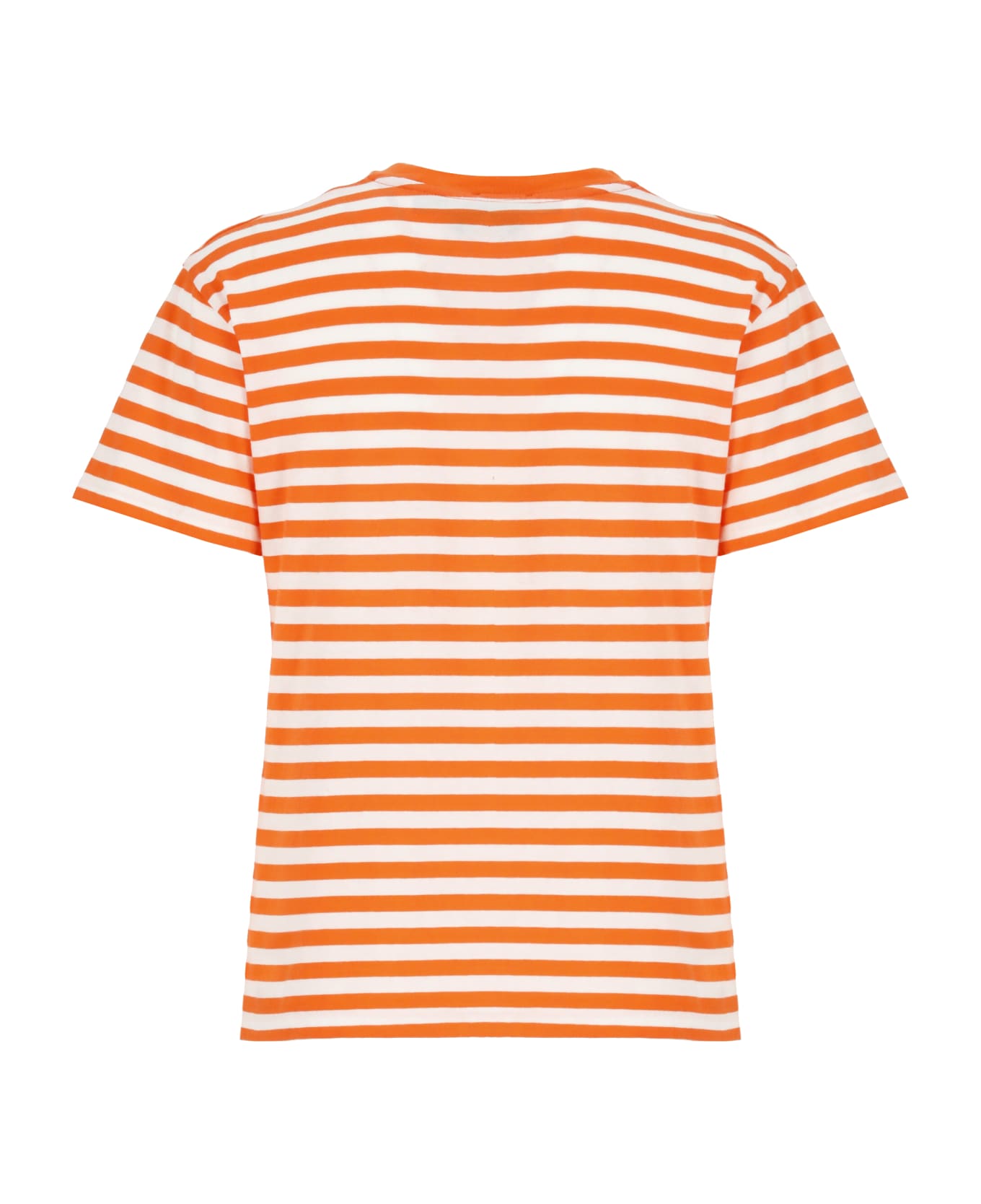 Ralph Lauren Embroidered Cotton T-shirt - Orange