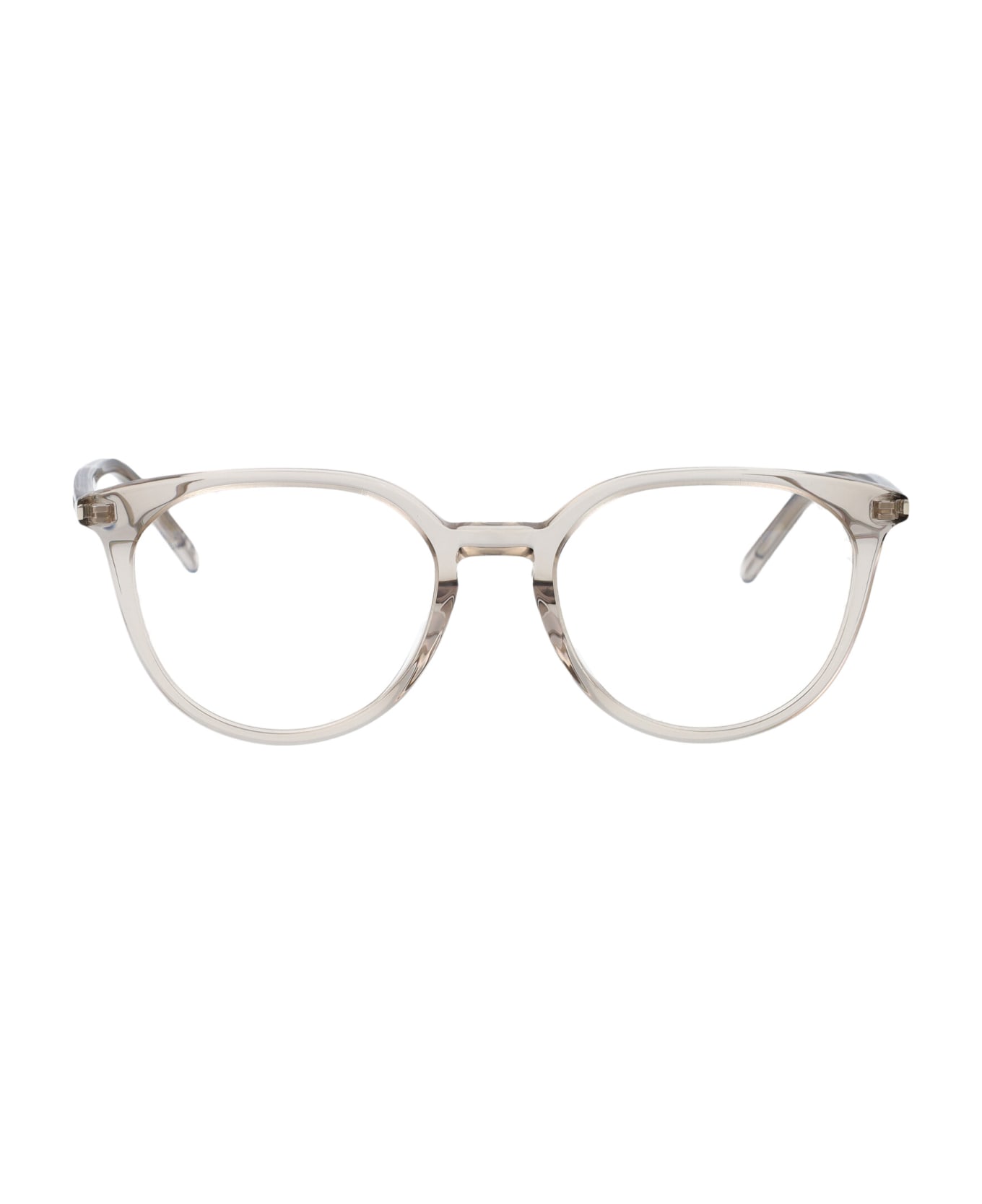 Saint Laurent Eyewear Sl 681/f Glasses - 003 BEIGE BEIGE TRANSPARENT