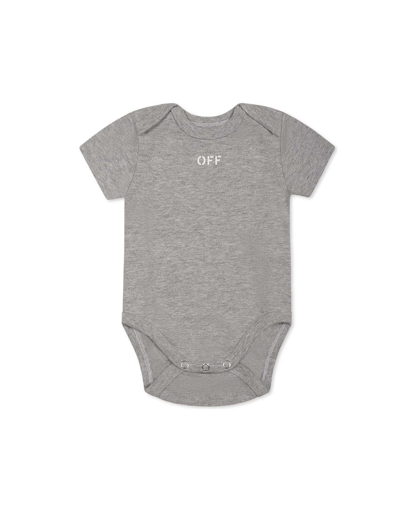 Off-White Multicolor Body Set For Baby Girl With Logo - Multicolor