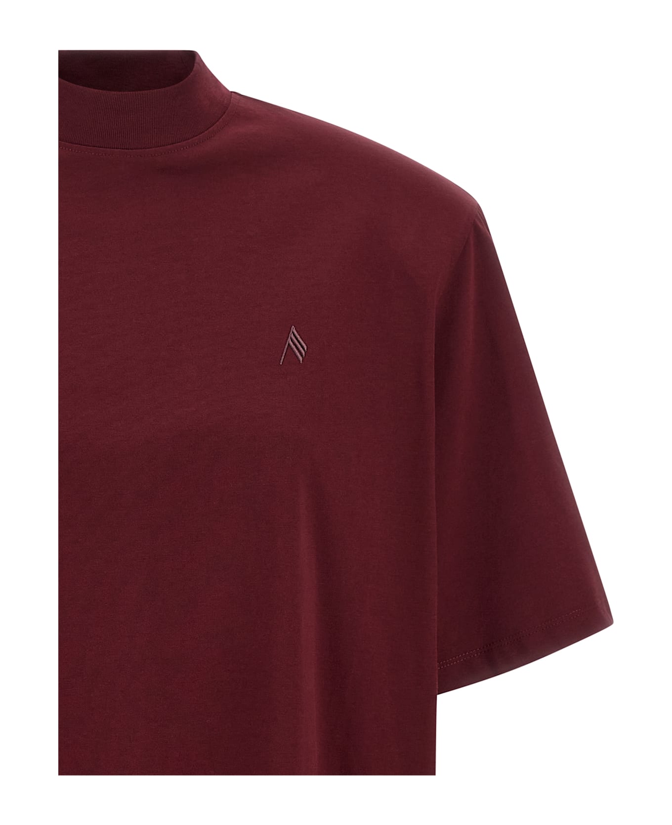 The Attico Maxi Shoulder Strap T-shirt - Bordeaux