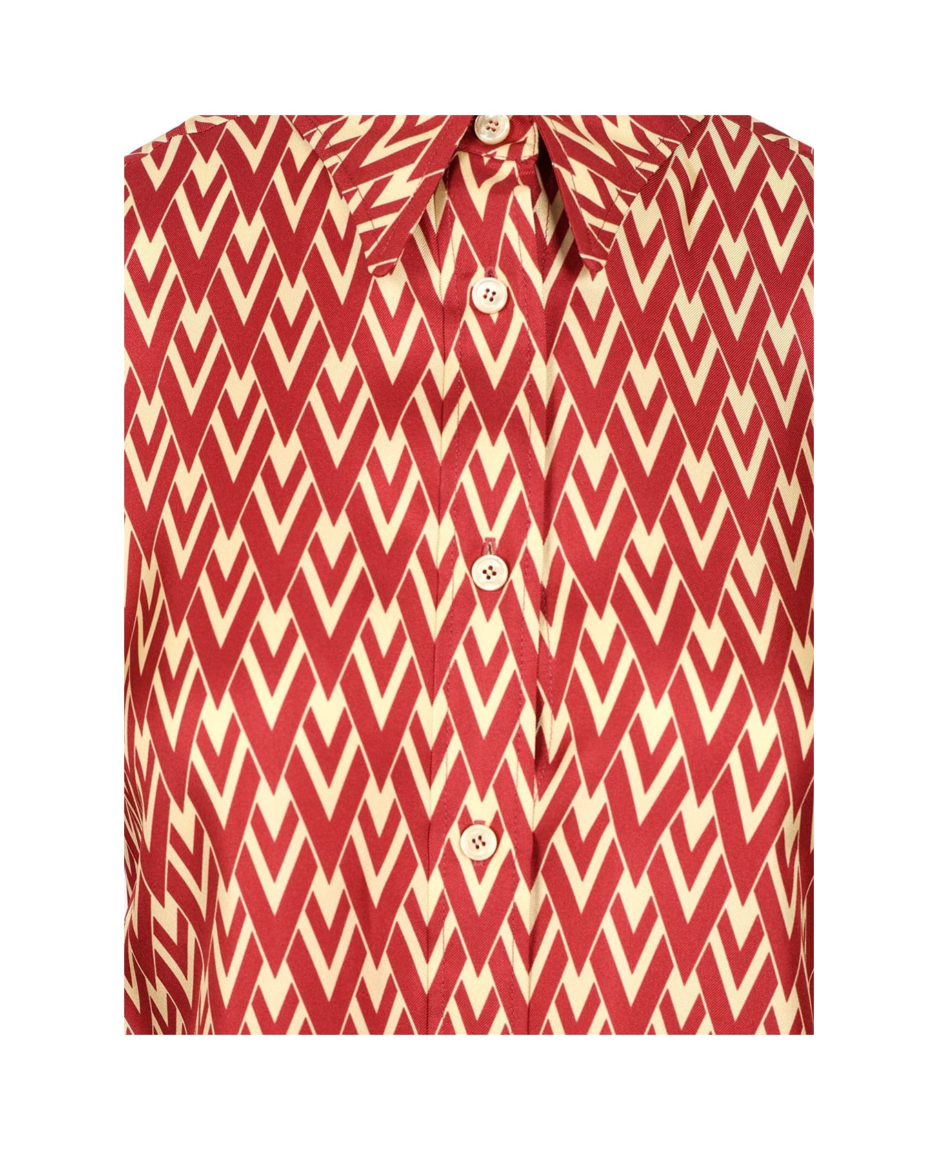 Valentino Toute La V Twill Shirt - Red
