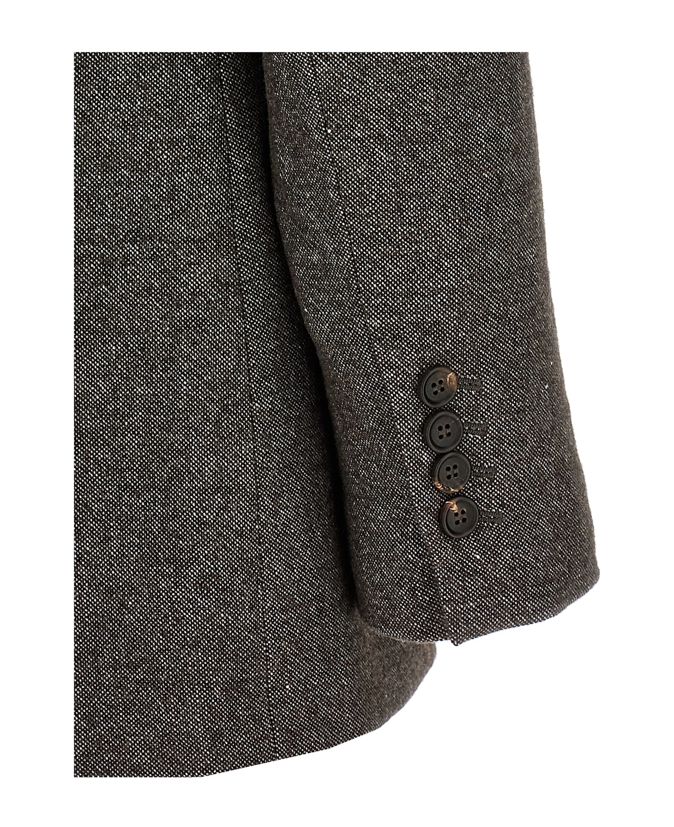 Brunello Cucinelli Blazer Tweed Monile - Brown